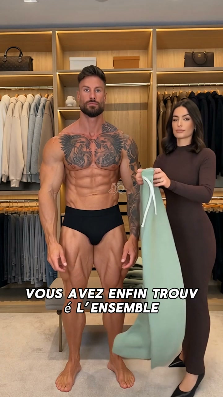 Ensemble à la mode pour homme : sweat à capuche demi-zip et pantalon large