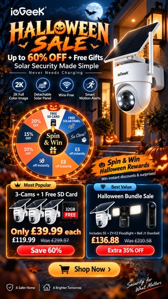 Halloween Sale: S5 Solar Cam from £39.99 Each