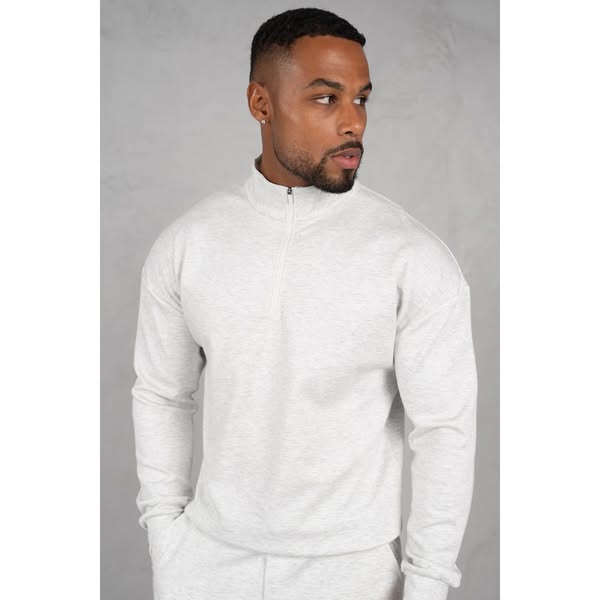 Phase Scuba Quarter Zip - Grey Marl