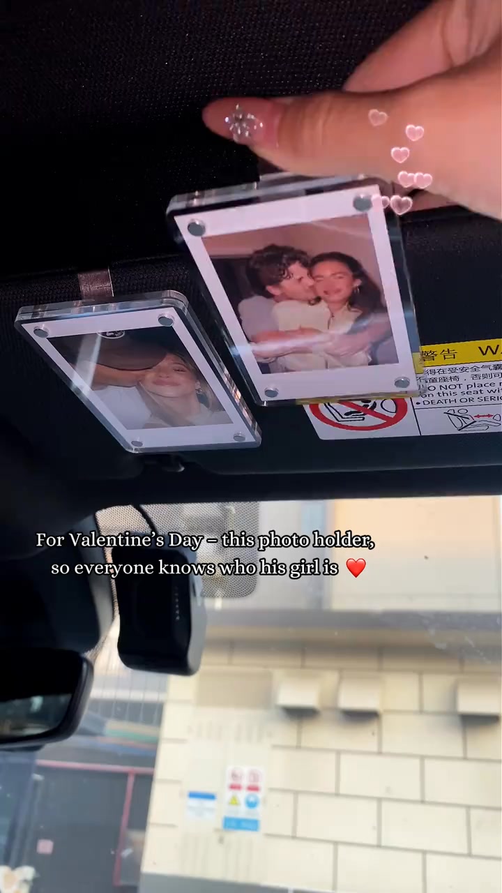 2-Pack Vertical Car Sun Visor Photo Frame Clips