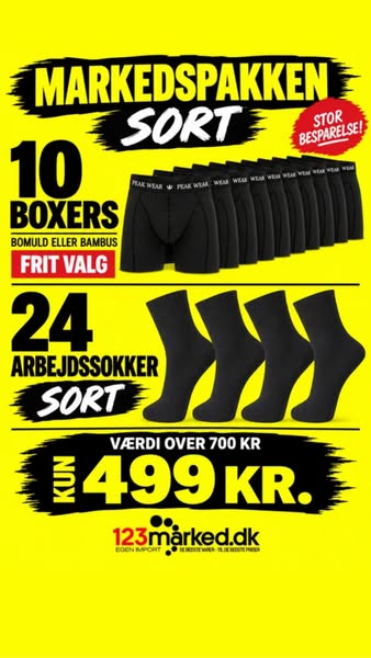Markedspakken SORT: KUN 499 kr
