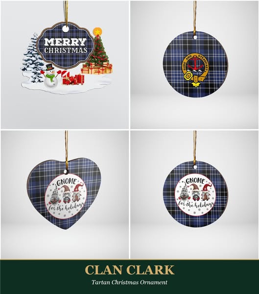 Clan Clark Tartan Ornaments