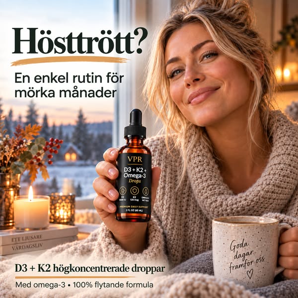 Vitamin D3 + K2 + Omega-3 för höst & vinter