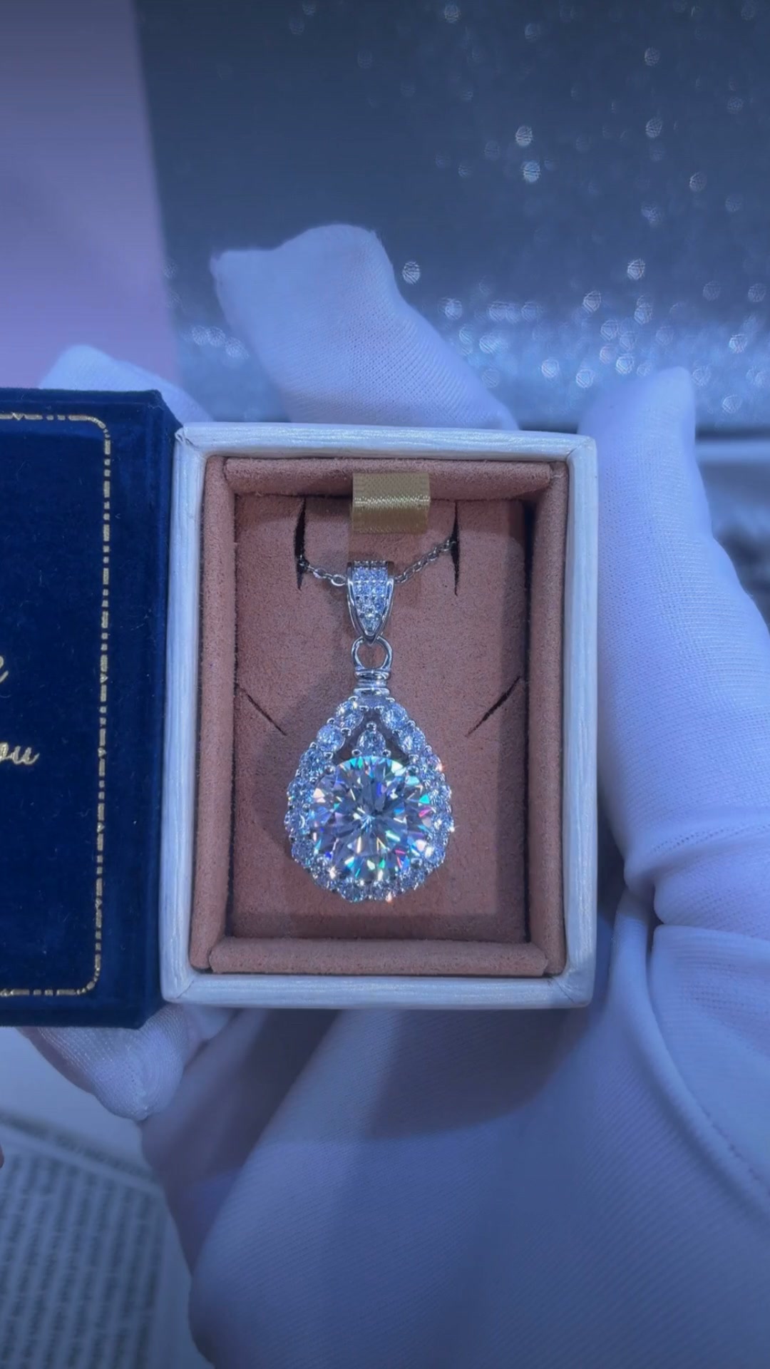 Mardaza S925 Silver Moissanite Necklace