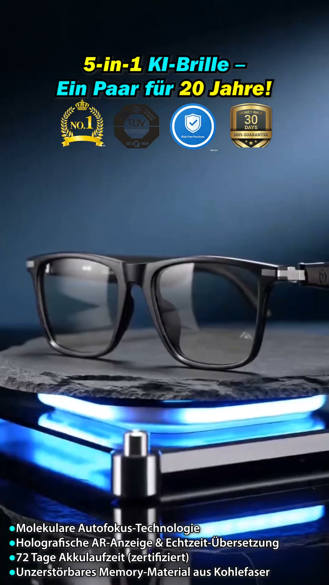 Egal ob kurz- oder weitsichtig – die neue KI-Brille sorgt sofort für scharfe Sicht!