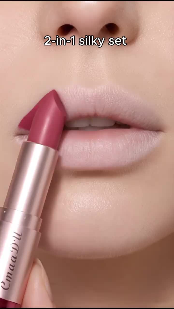 2-in-1 Dual-Ended Lipstick and Lip Gloss Set
