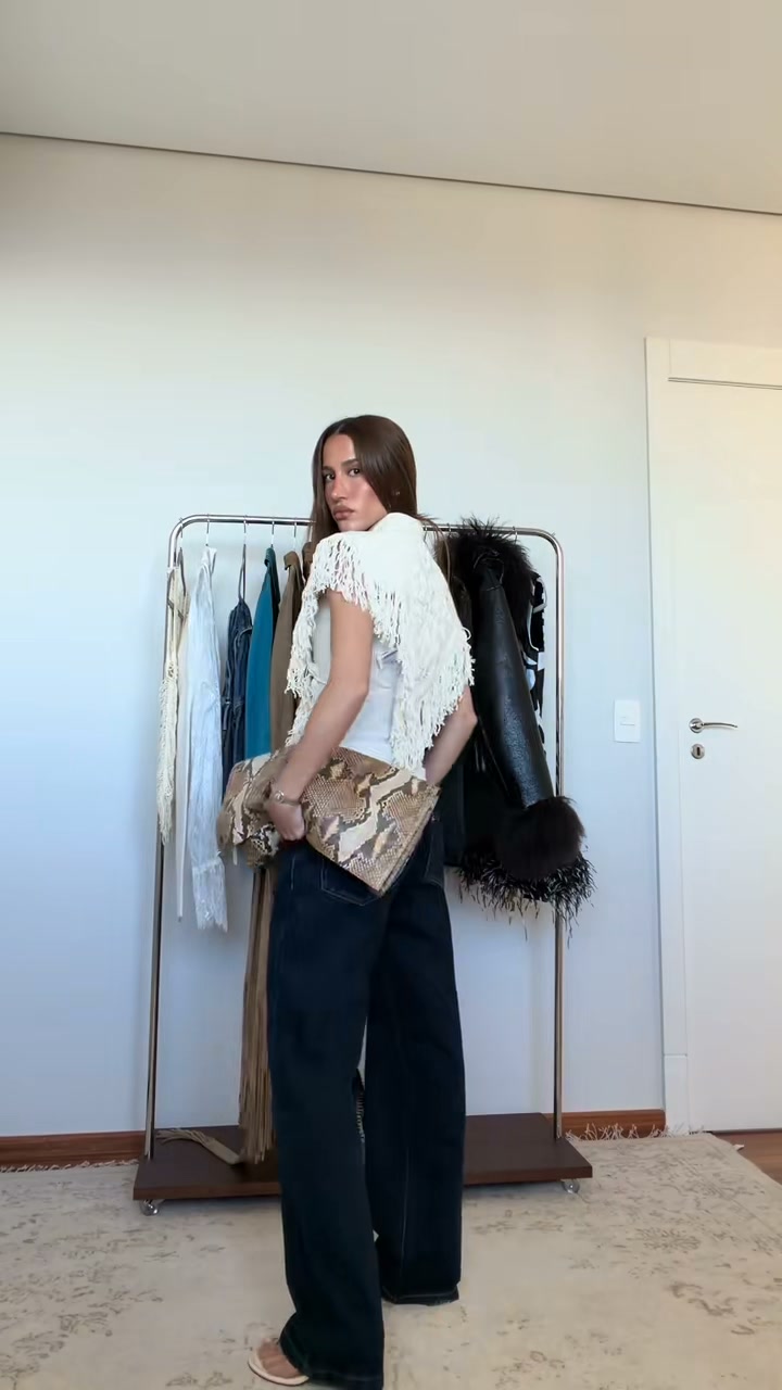 Vintage Boho Embroidered Fringe Capelet Layer