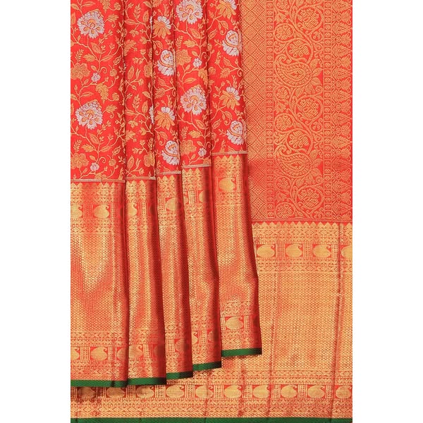 Kanchipattu Brocade Traditional Red Saree