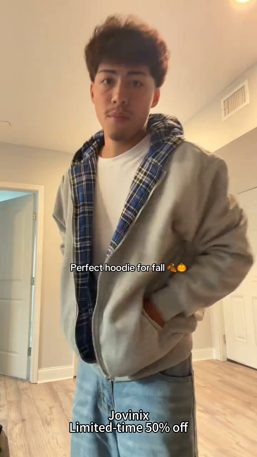 Get this reversible plaid jacket now while it’s 50% OFF