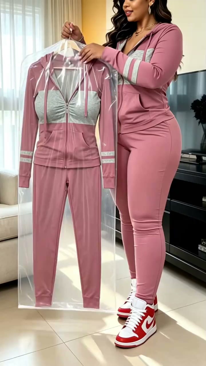 Gratis verzending Dames Hoodie & Broek Set – Getailleerde Pasvorm, Comfortabel & Sportief-Chic