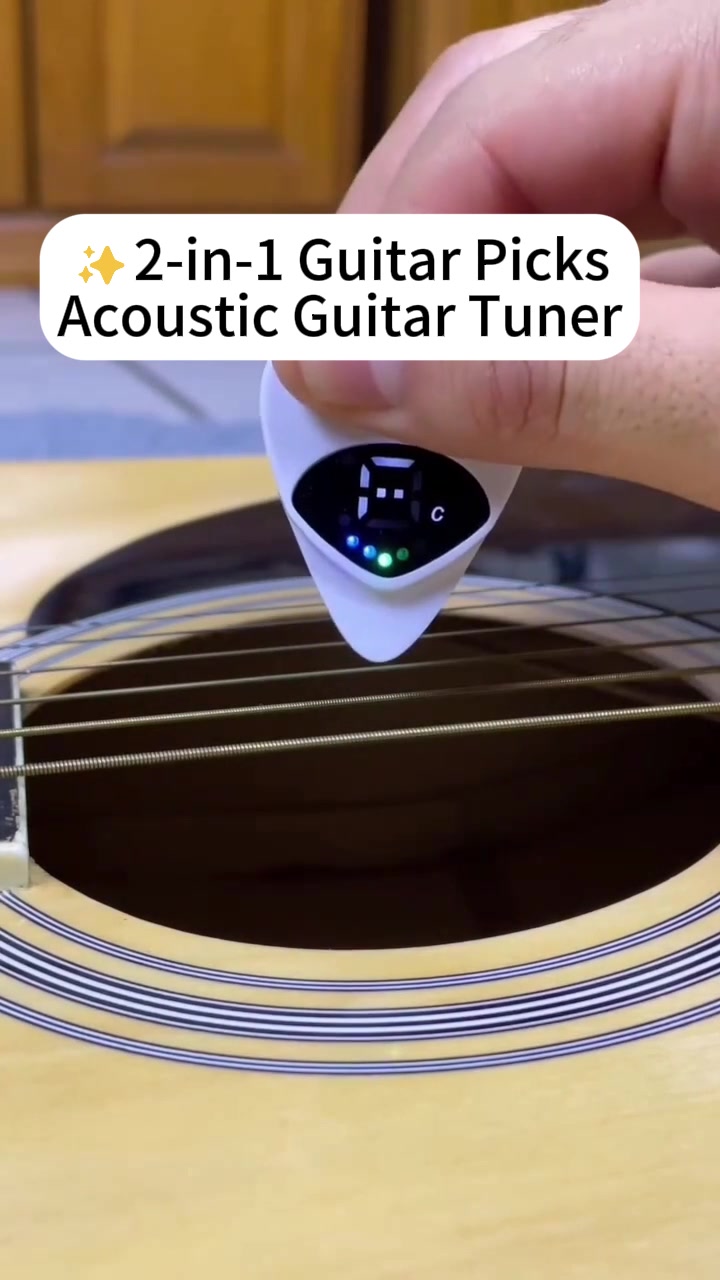 2-in-1 Guitar Picks-Acoustic Guitar Tuner