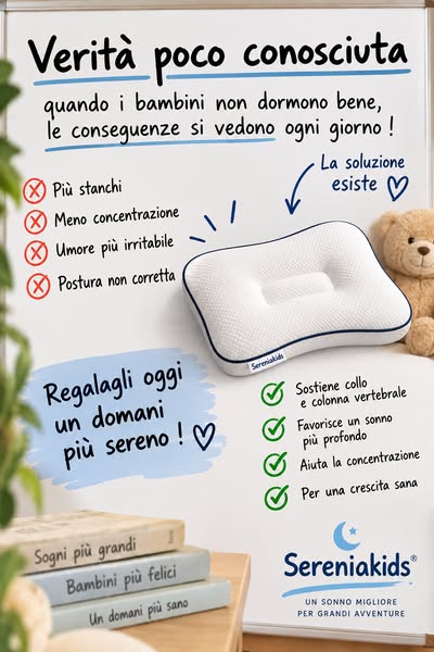 Serenia • Il Cuscino Posturale per Bambini