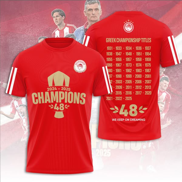 Olympiacos 100th Anniversary x 2025 Champions 3D Apparel