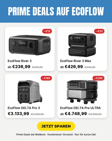 EcoFlow: bis zu €260 sparen