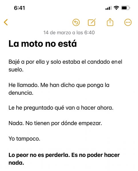 Lo peor no es perderla. Es no poder hacer nada.