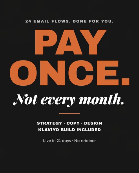 Get 24 Done-For-You Klaviyo Flows