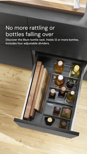 Organisation system for the bottle drawer