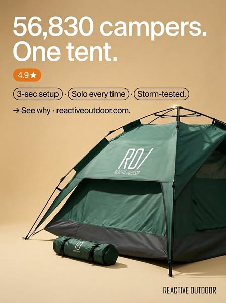 Amazing 3 Seconds Fast Setup Tent!