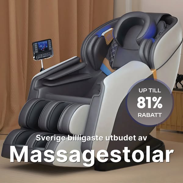 Spara upp till 81% på massagestolar!