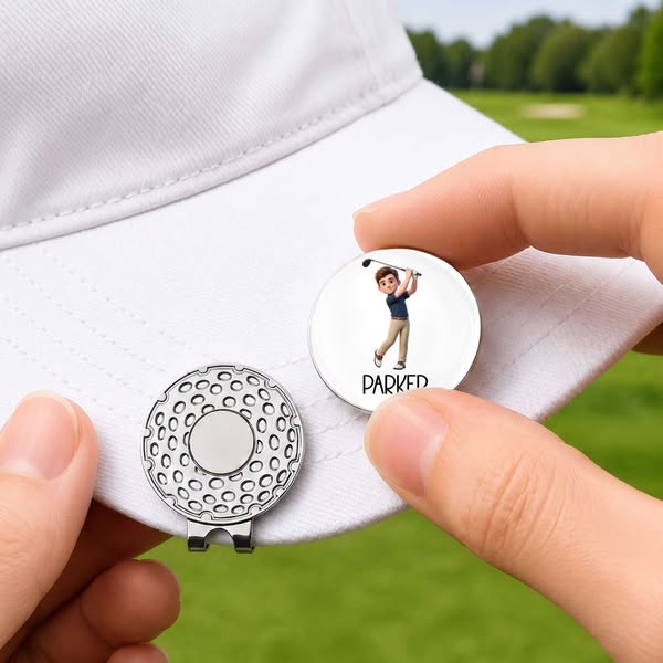 Personalized Photo Design Golf Ball Marker Magnetic Hat Clip with Name Golf Accessory Birthday Gift for Golf Player