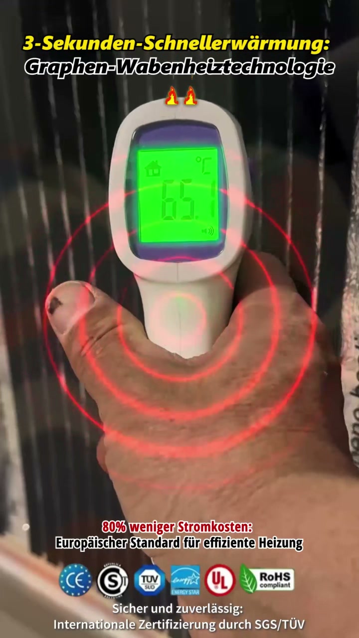 Endlich keine kalten Räume mehr! Graphen‑Wandheizung – Warm in nur 3 Sekunden‼