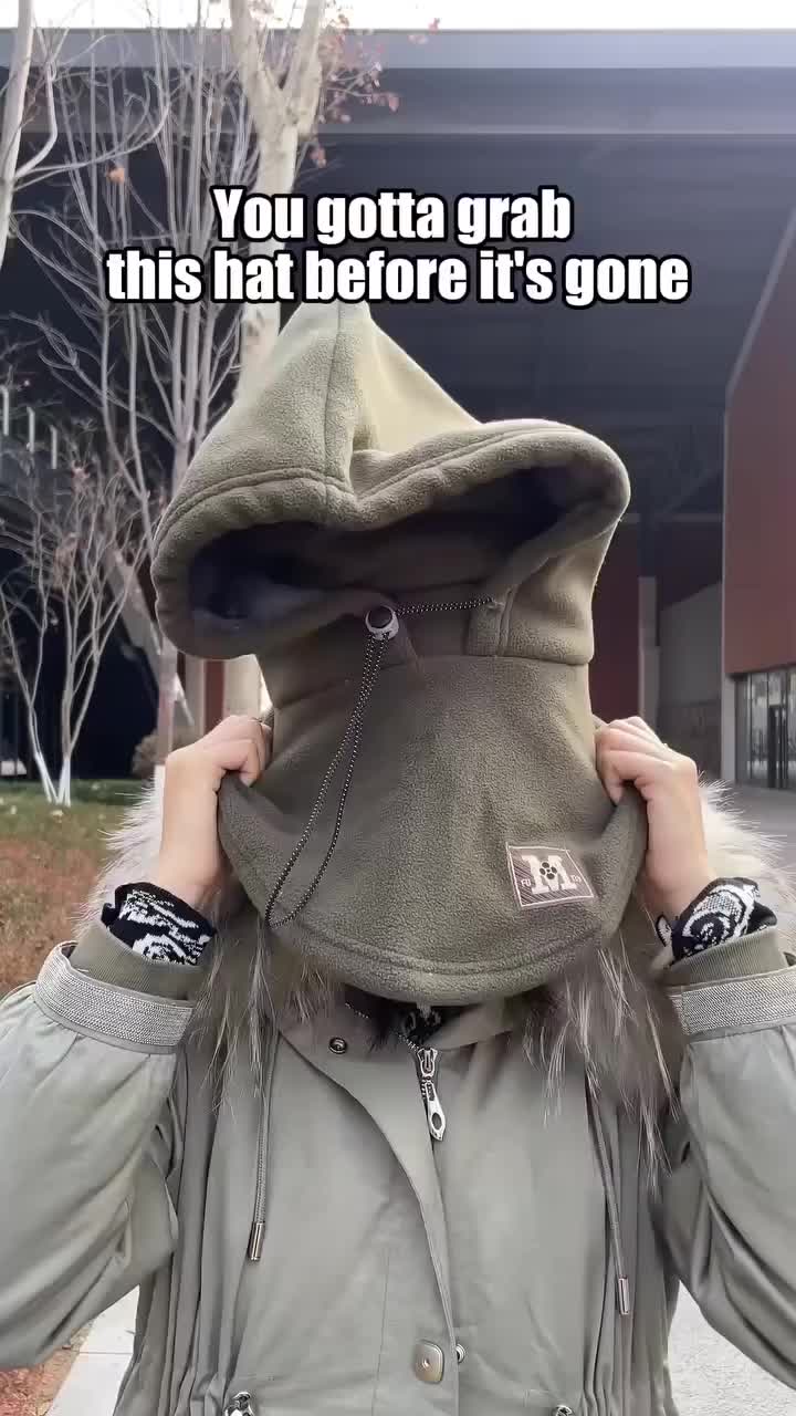 Fleece Double Layer Integrated Hat