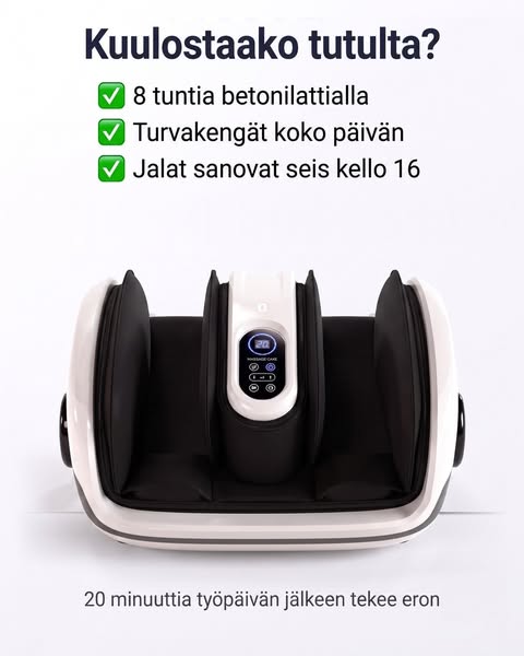 Betonilattialla seisoville jaloille