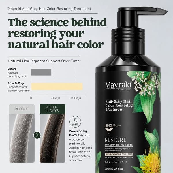Mayraki Anti Grey Restoring Treatment - Reverse Grey Hair Naturally