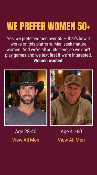 Over 50 and ready to meet someone real?