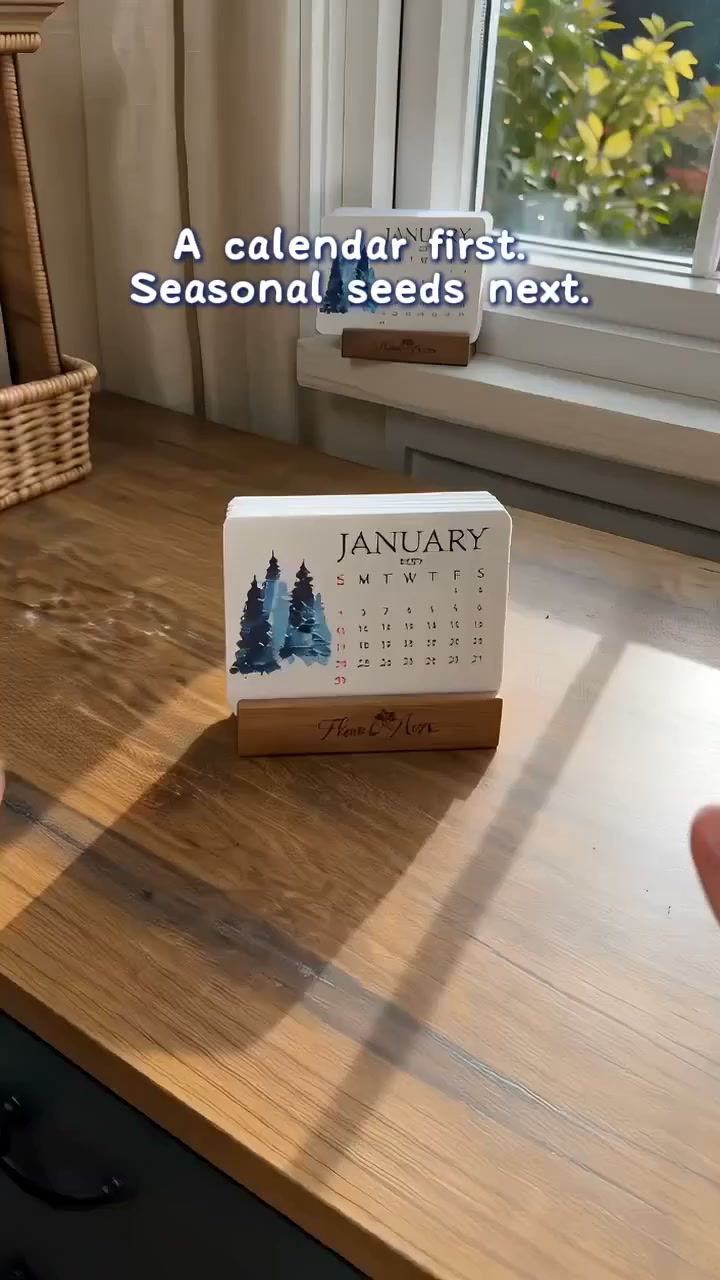 Eco-Friendly Plantable “Timeless” Seed Calendar 2027