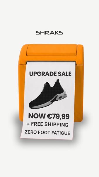 Zero foot fatigue — sneaker safety