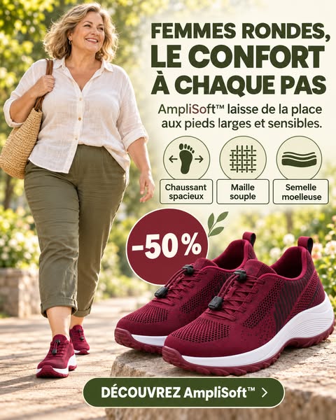 Conçue pour les pieds larges et gonflés