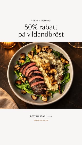 50% rabatt på vildandbröst