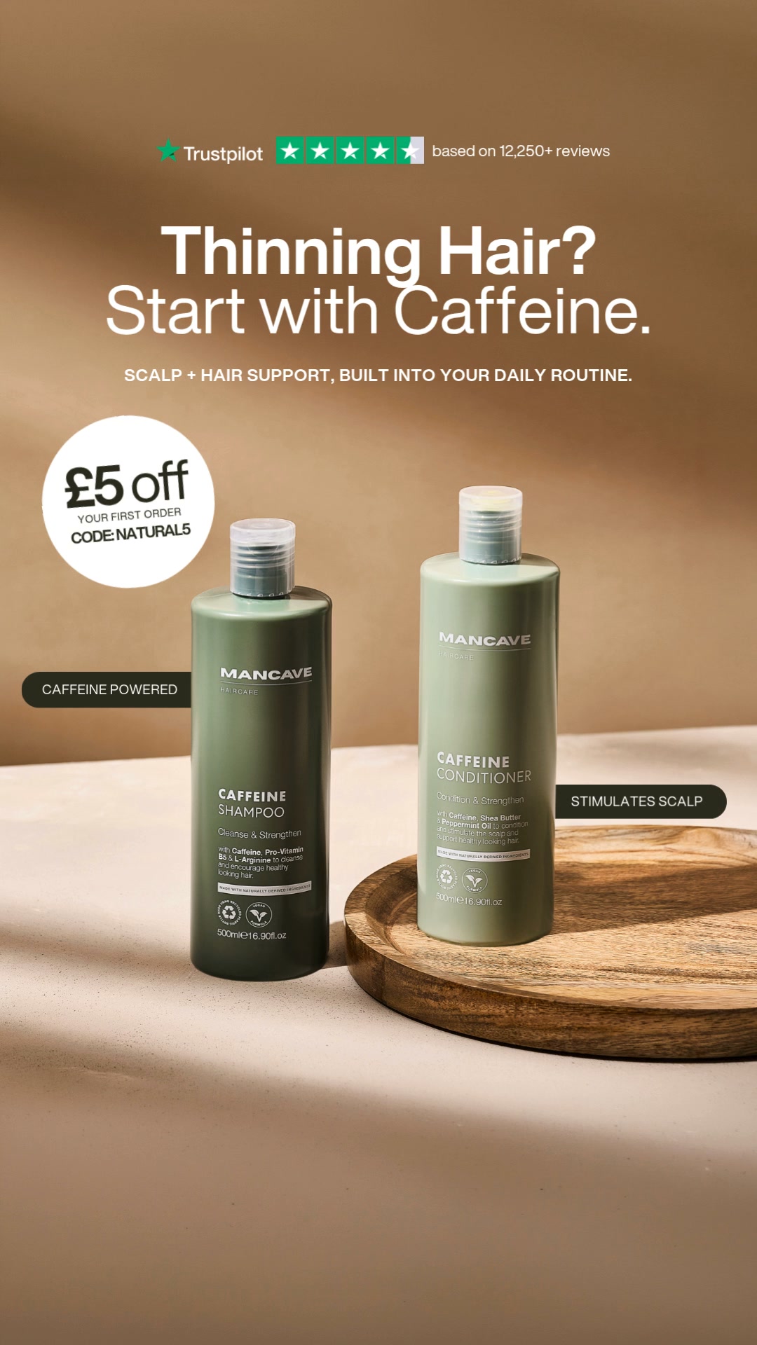 Thicker, healthier hair. Naturally