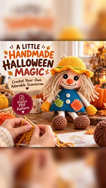 Crochet Your Own Cute Scarecrow!