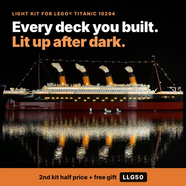 Light Kit For LEGO® Titanic 10294, Lit Up After Dark