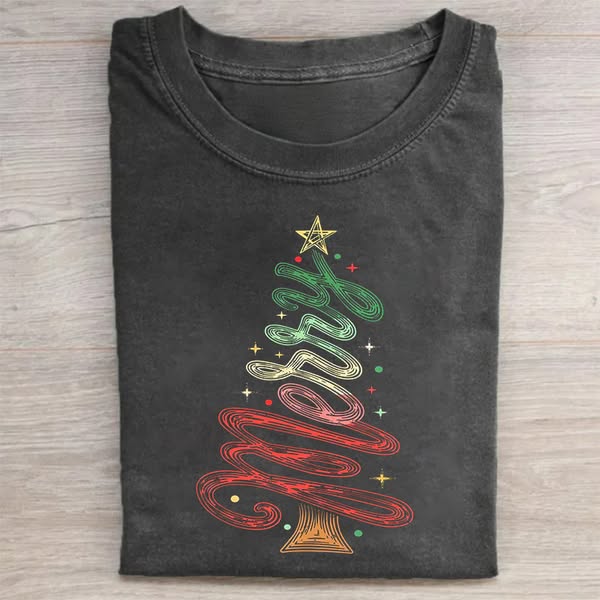 Retro Merry Christmas T-shirt