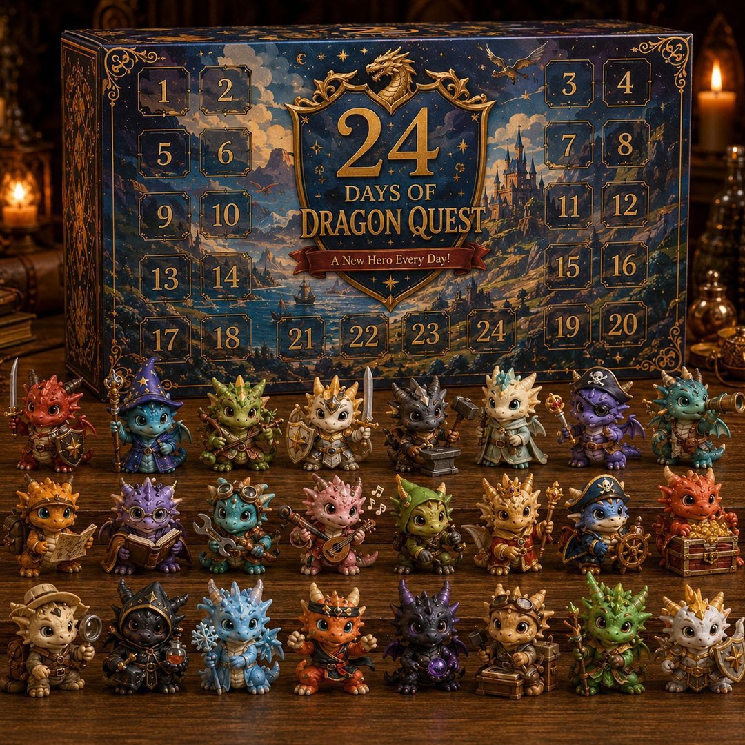 Personalized Dragon Advent Calendar 2026, 24 Day Christmas Countdown, 3D Effect Acrylic Ornaments, Dragon Lover Gift