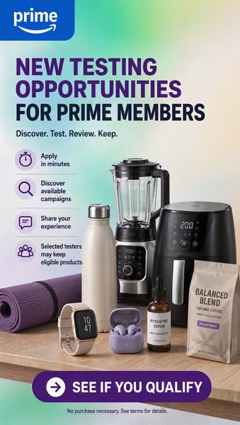 Prime Exclusive: Test Brand‑New Products