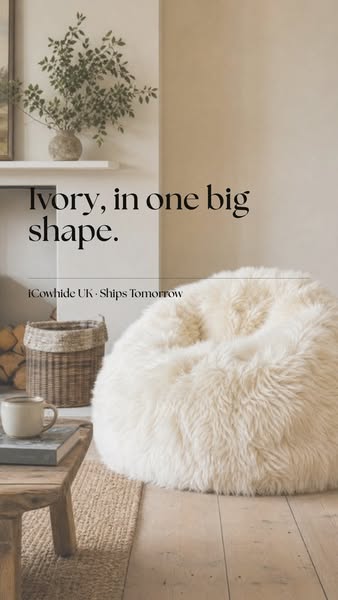 Sheepskin bean bag