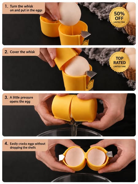 Quick Egg Cracker Tool – Open Hundreds Of Eggs Faster & Cleaner