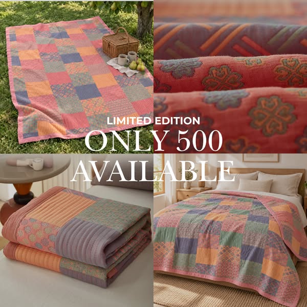 Colorful Cotton Square Quilt