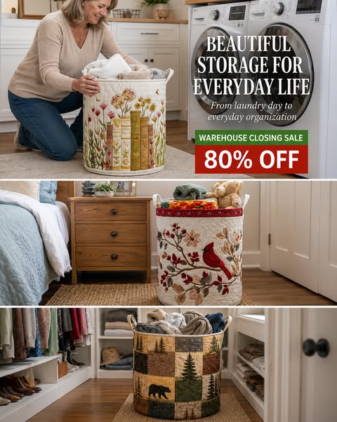 Quilted Laundry Baskets | 80% Off