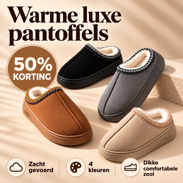 Warme pantoffels voor koude dagen.