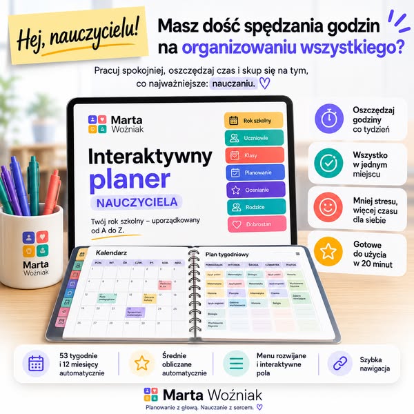 Jeden planer. Każdy rok szkolny.