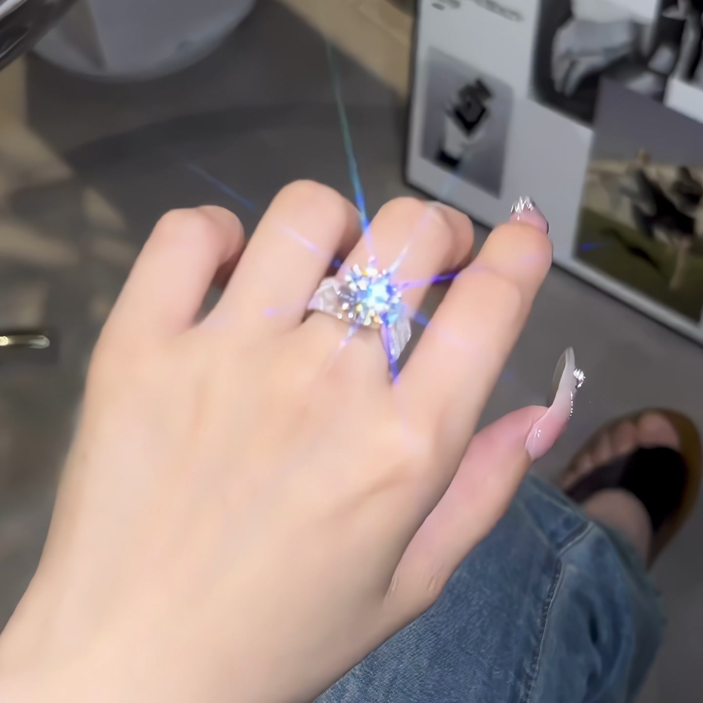 S925 Luxury 5CT Moissanite Ring
