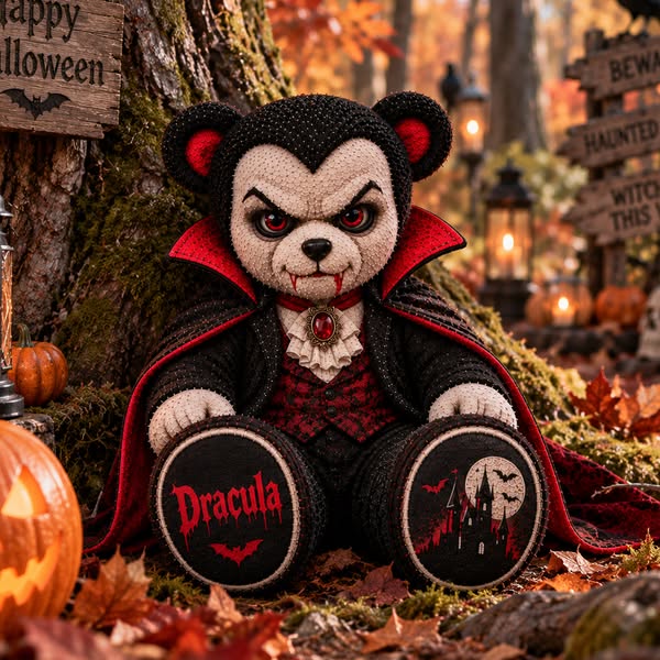 Dracula Vampire Gothic Custom Shape Pillow – Spooky Halloween Pillow