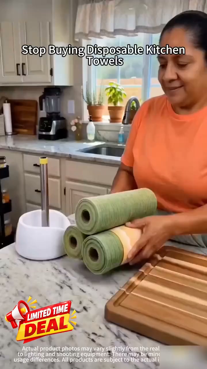 Buy‑1‑Get‑1‑Free Multipurpose Reusable Tear‑Off Cleaning Cloth Roll, 10A‑Grade Antibacterial Microfiber Towels, Washable Reusable Rag for