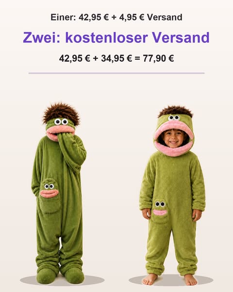 Zwei bestellen, Versand geschenkt
