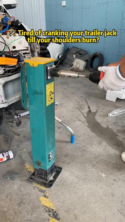 Stainless Steel Trailer Jack Electric Drill Adapter
